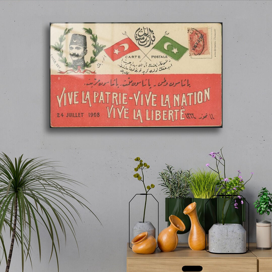 Meşrutiyet Kartpostalı 41x25 cm 01 Metal Poster
