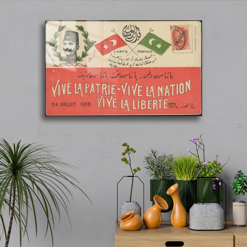 Meşrutiyet Kartpostalı 41x25 cm 01 Metal Poster