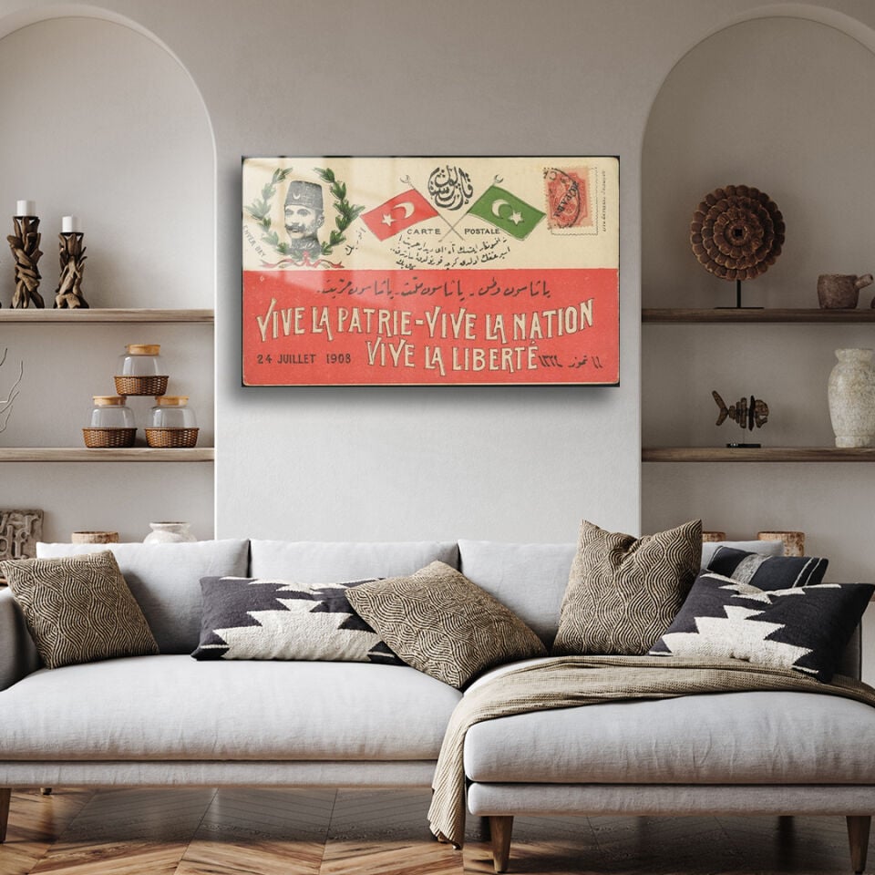 Meşrutiyet Kartpostalı 41x25 cm 01 Metal Poster