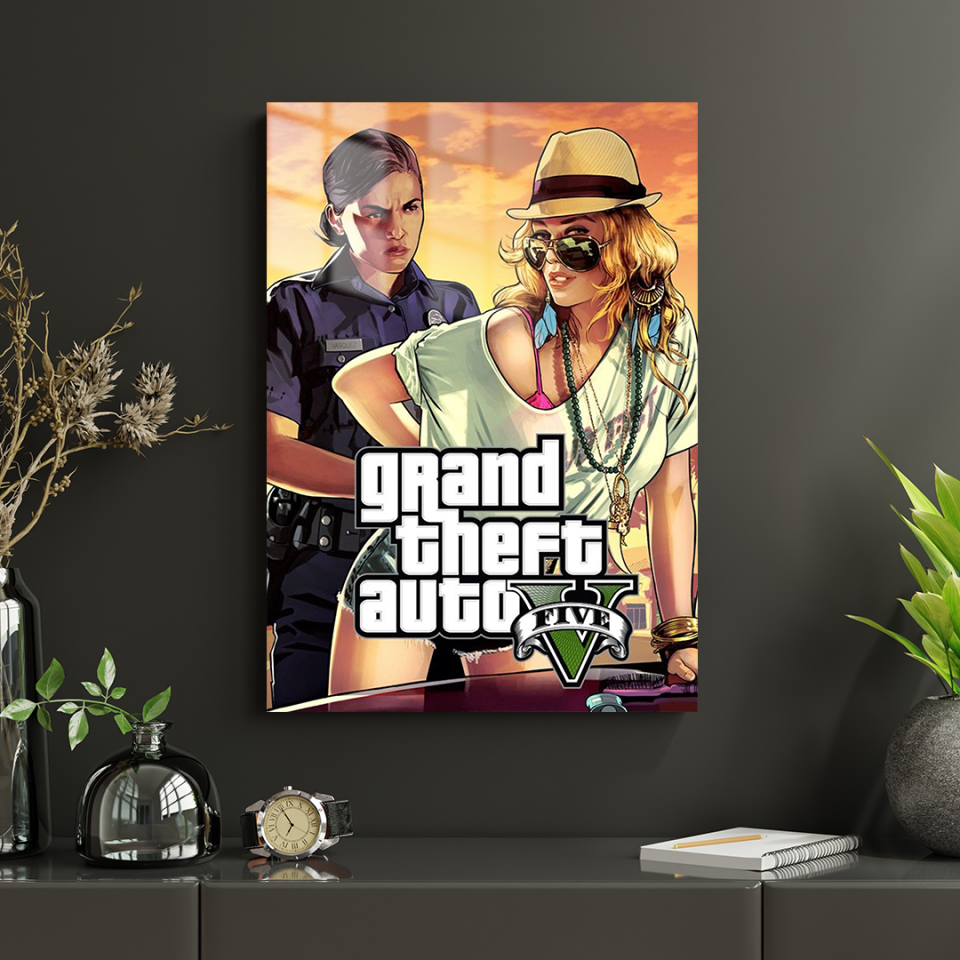 Grand Theft Auto V 02 Metal Poster