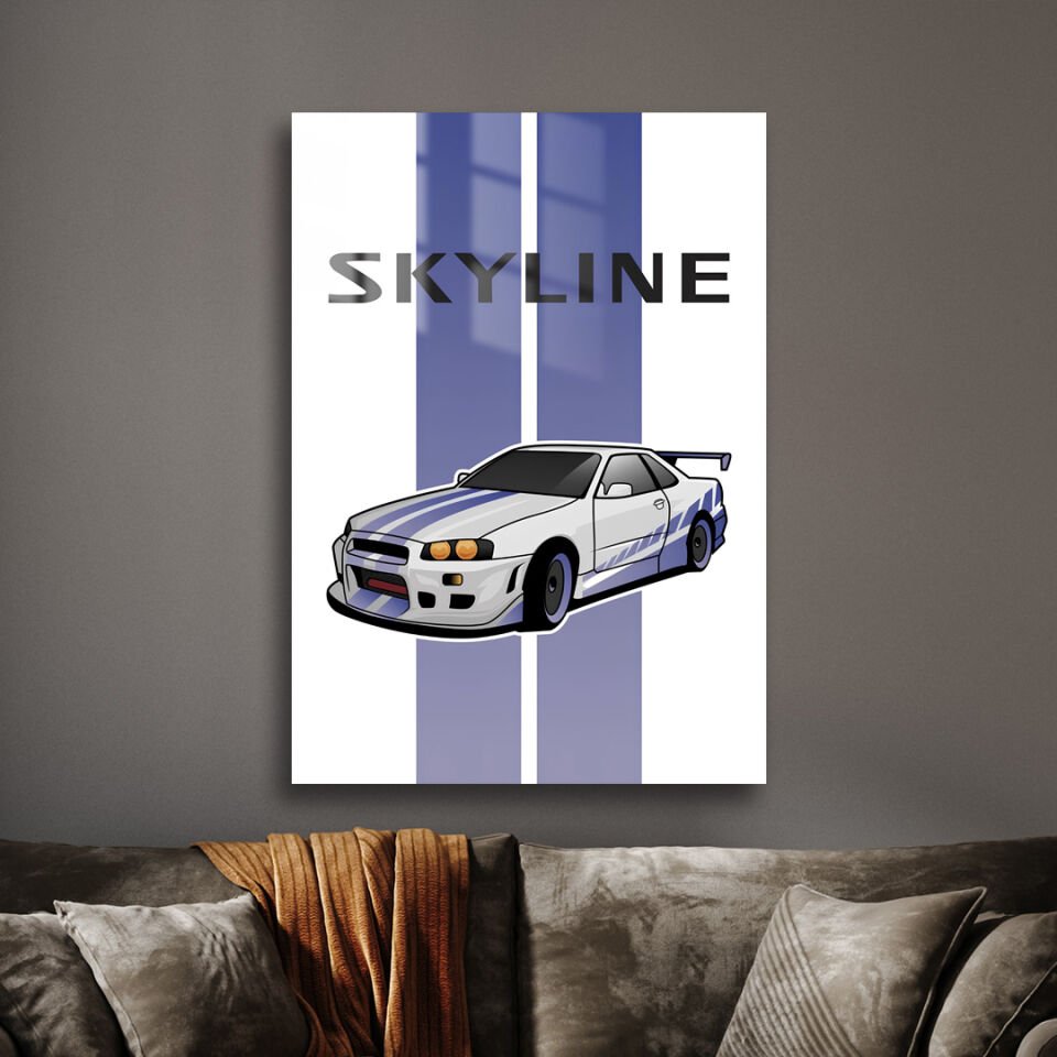 Nissan Skyline GT-R R34 09 Metal Poster | Özgün Tasarım Metal