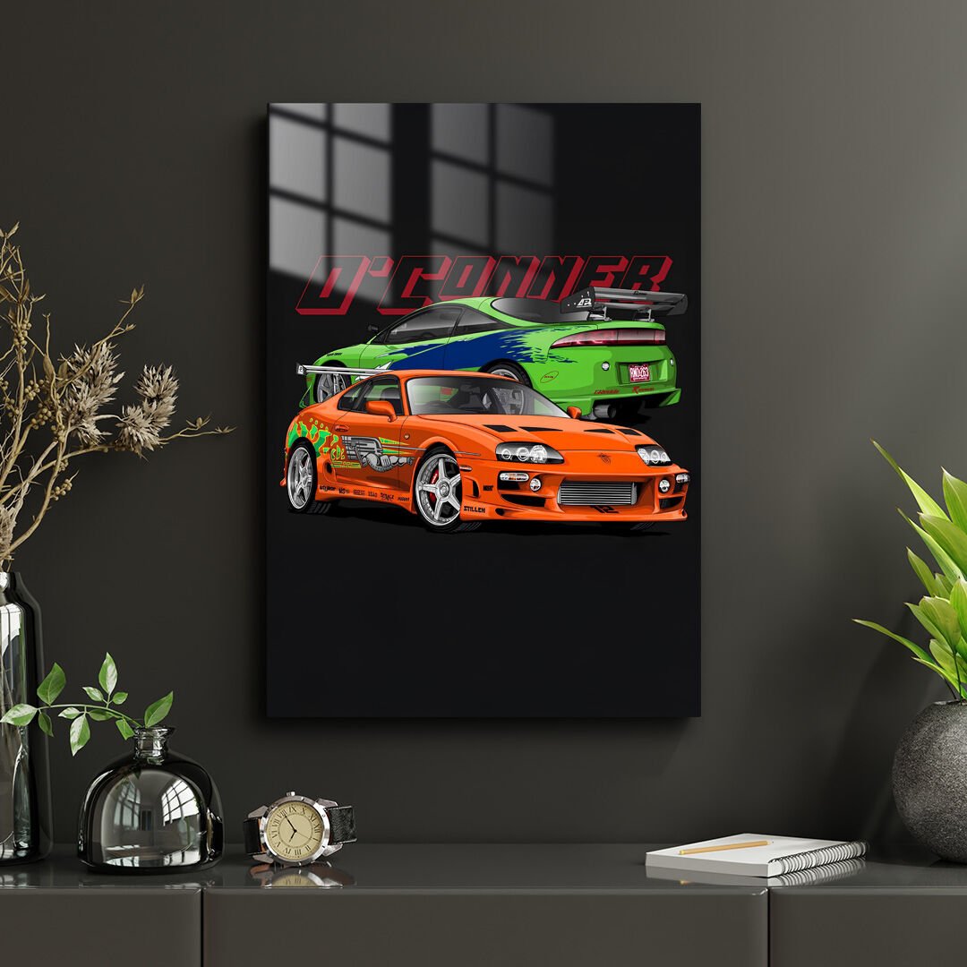 Toyota Supra & Mitsubishi Eclipse 01 Metal Poster