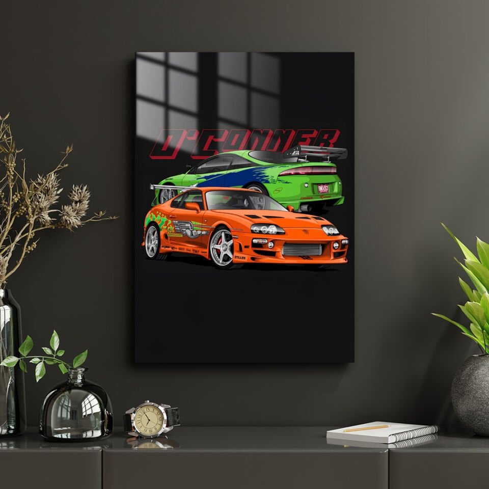 Toyota Supra & Mitsubishi Eclipse 01 Metal Poster