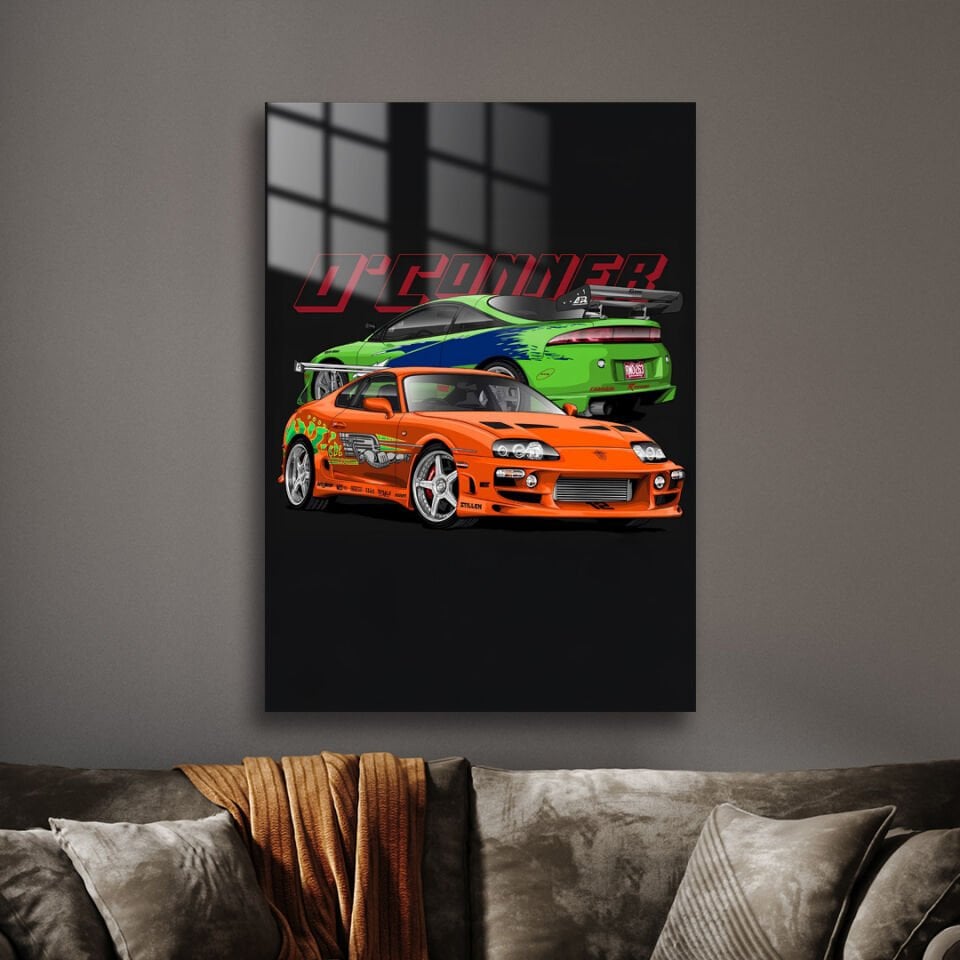 Toyota Supra & Mitsubishi Eclipse 01 Metal Poster