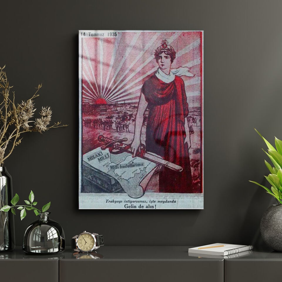 Misâk-ı Millî Propaganda Kartı 01 Metal Poster