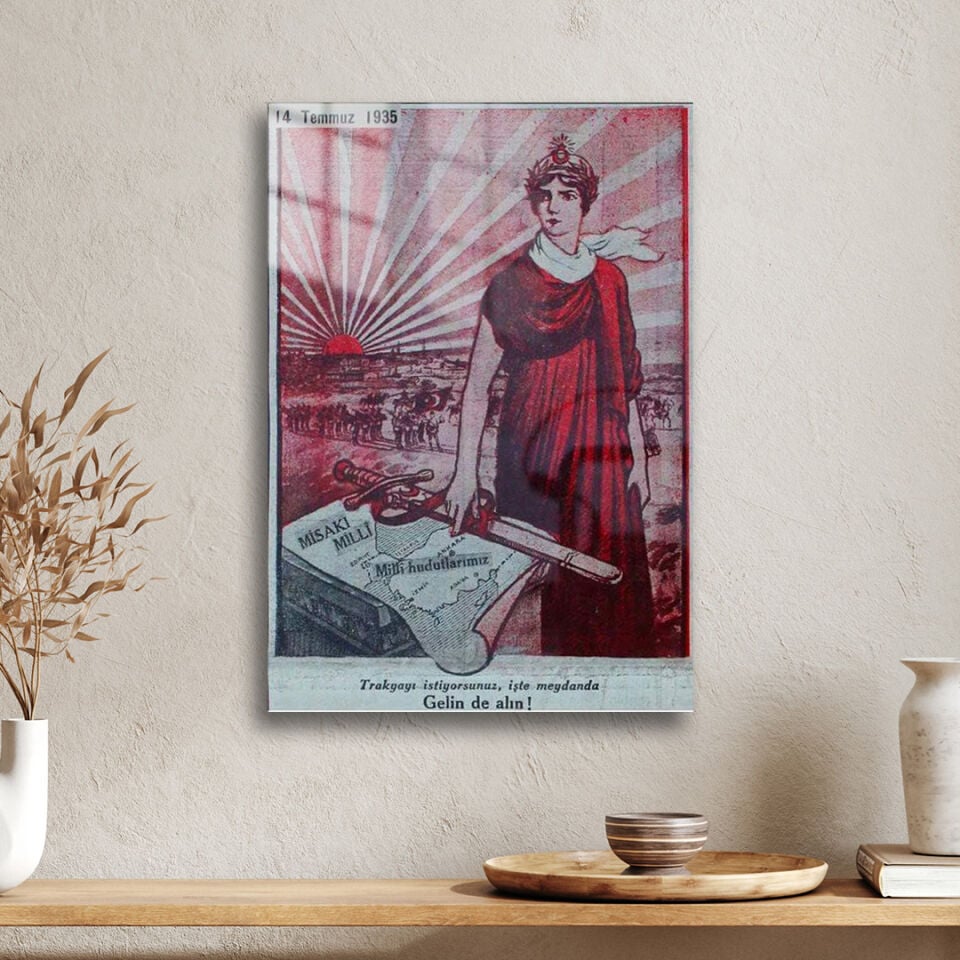 Misâk-ı Millî Propaganda Kartı 01 Metal Poster