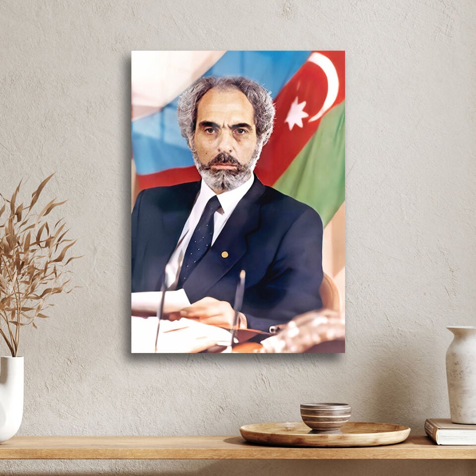 Ebulfez Elçibey 01 Metal Poster