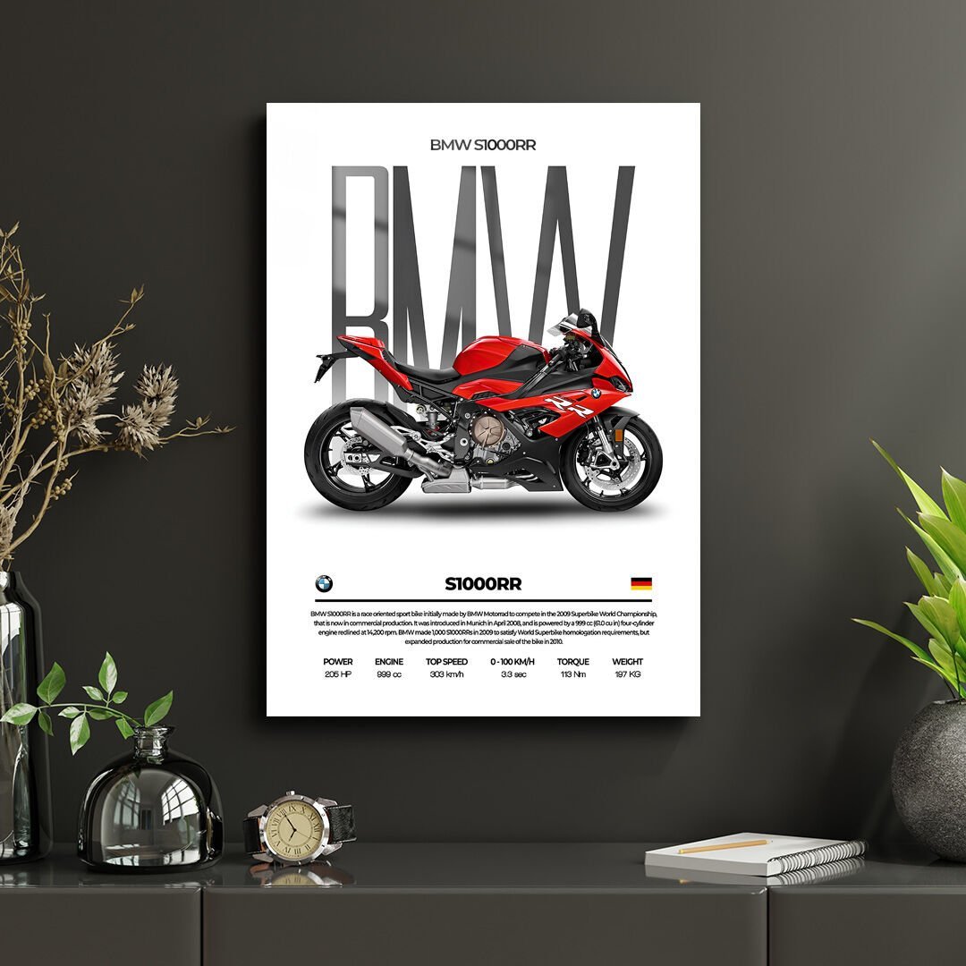BMW S1000RR 05 Metal Poster
