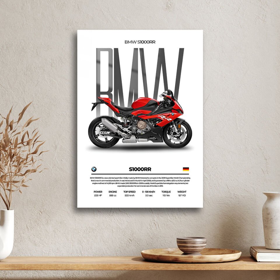 BMW S1000RR 05 Metal Poster