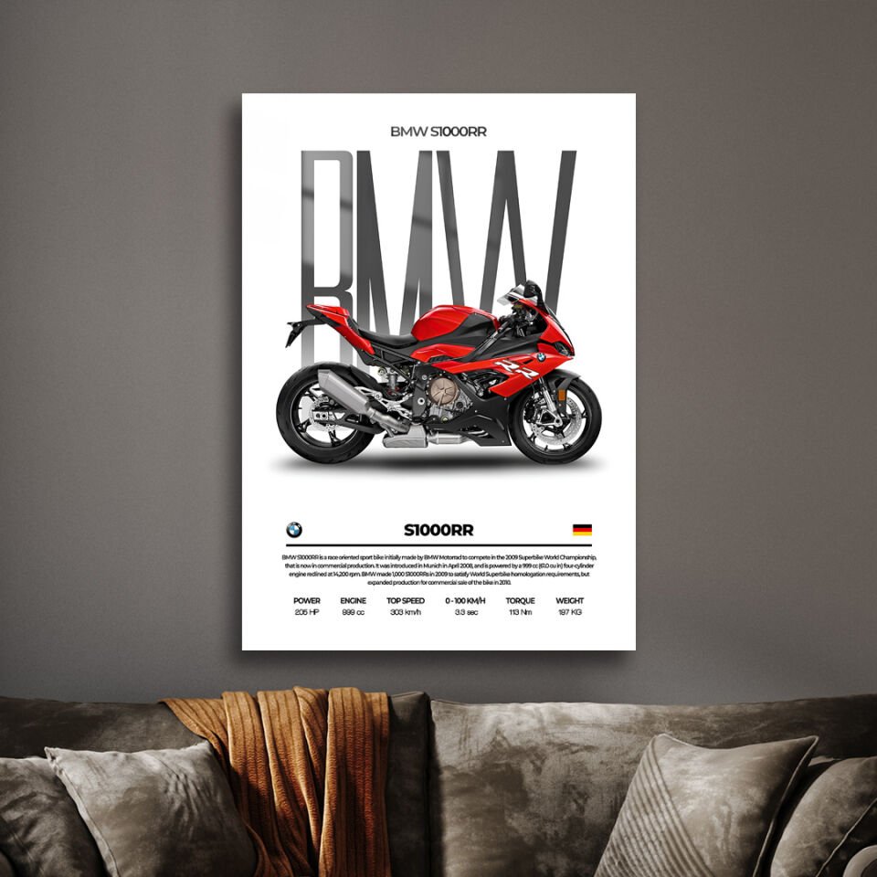 BMW S1000RR 05 Metal Poster