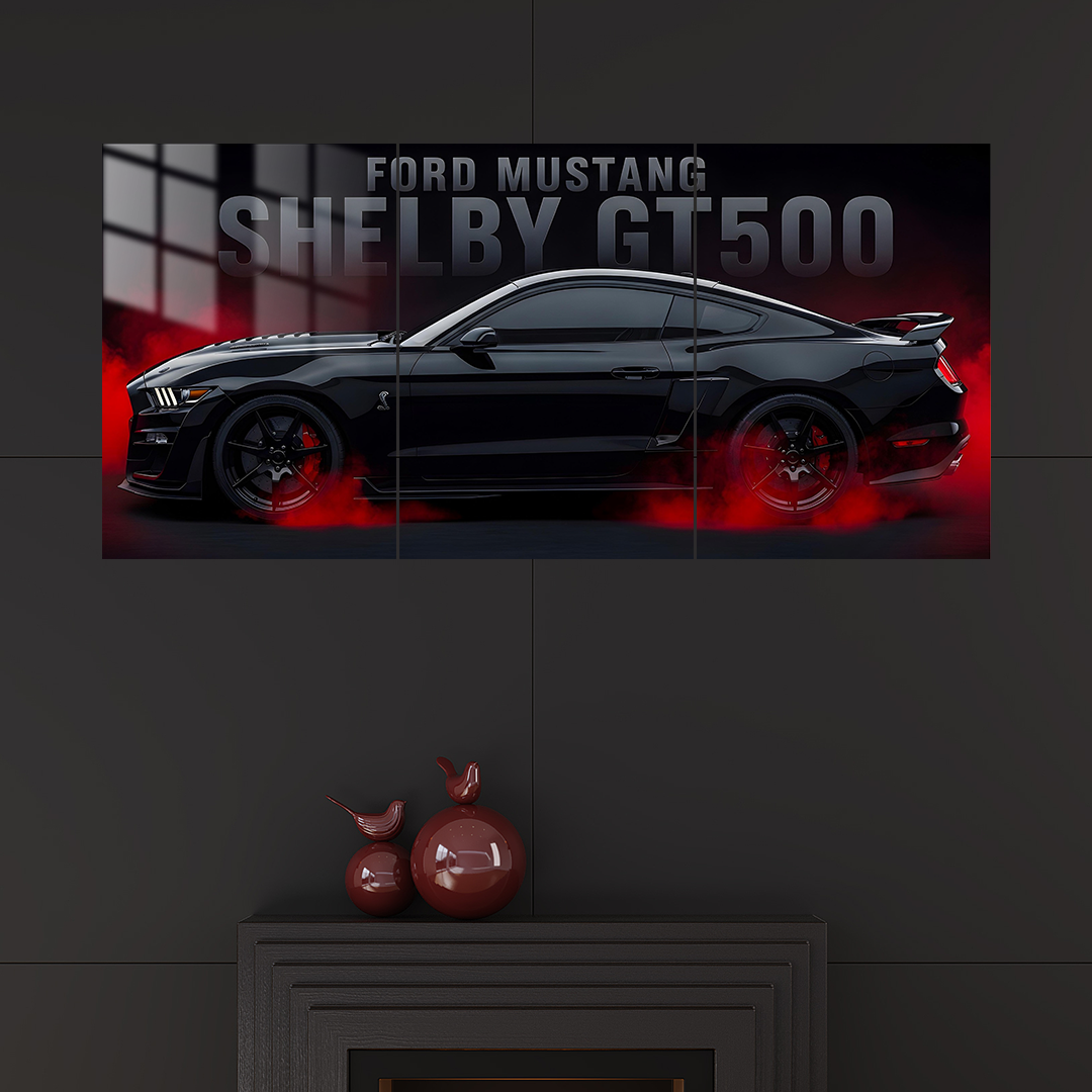 Ford Mustang 3 Parçalı 01 Metal Poster