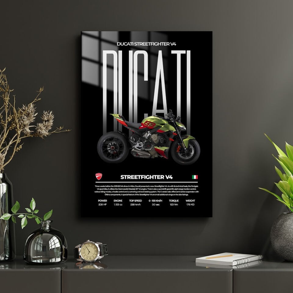 Ducati Streetfighter V4 01 Metal Poster