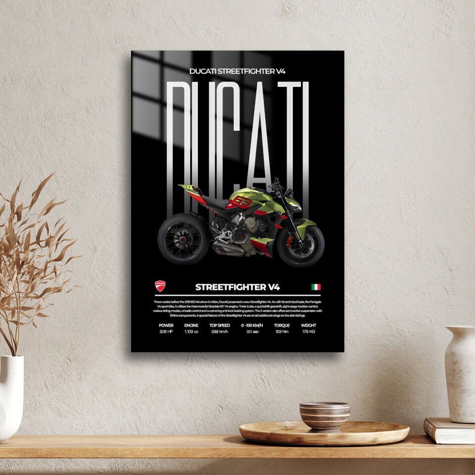 Ducati Streetfighter V4 01 Metal Poster