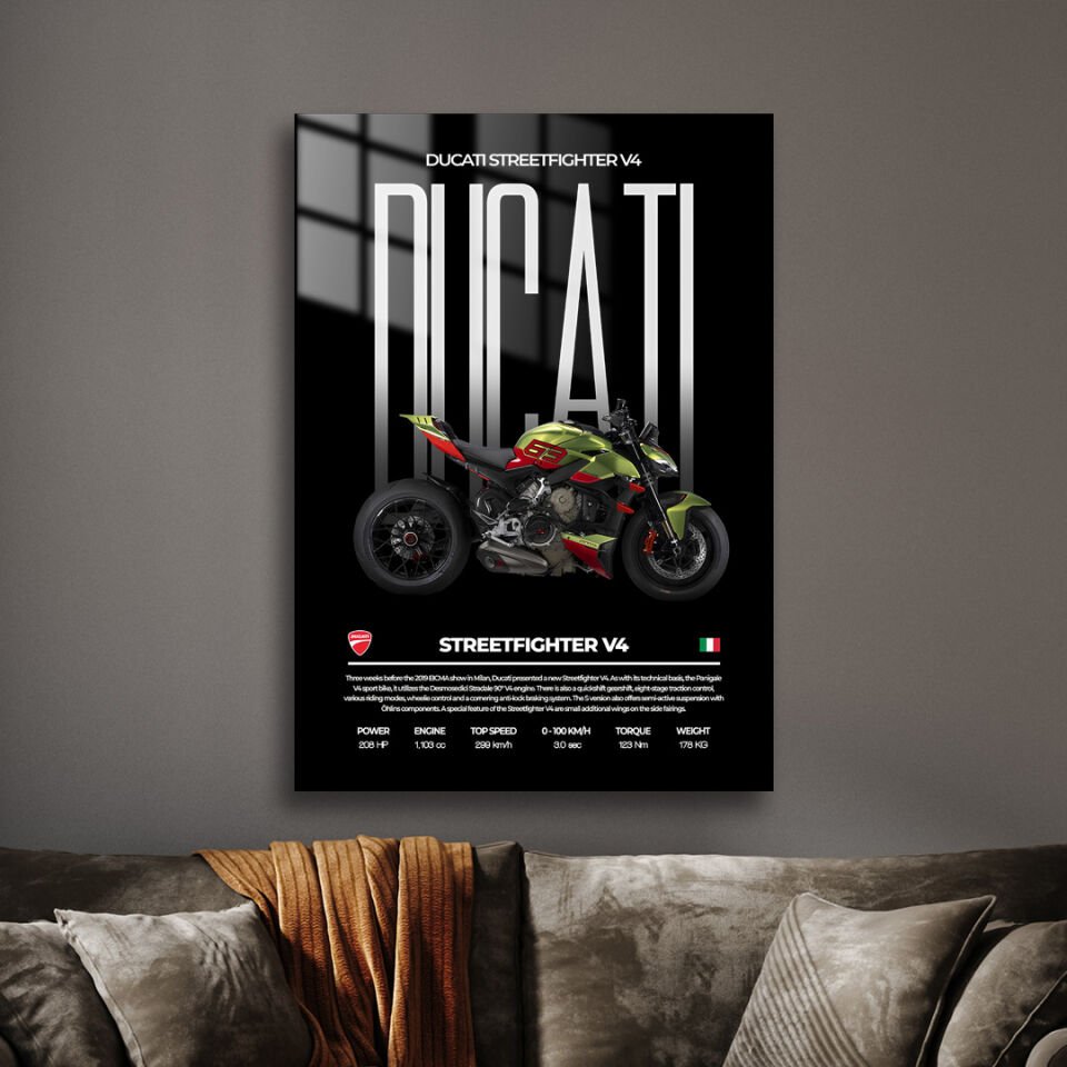 Ducati Streetfighter V4 01 Metal Poster