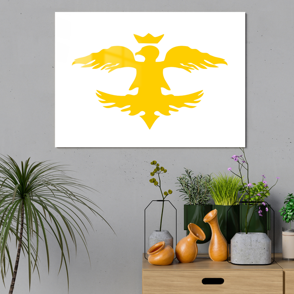 Avrupa Hun İmparatorluğu Bayrağı Metal Poster