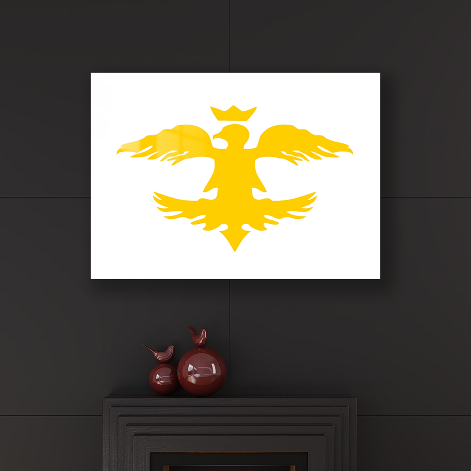 Avrupa Hun İmparatorluğu Bayrağı Metal Poster