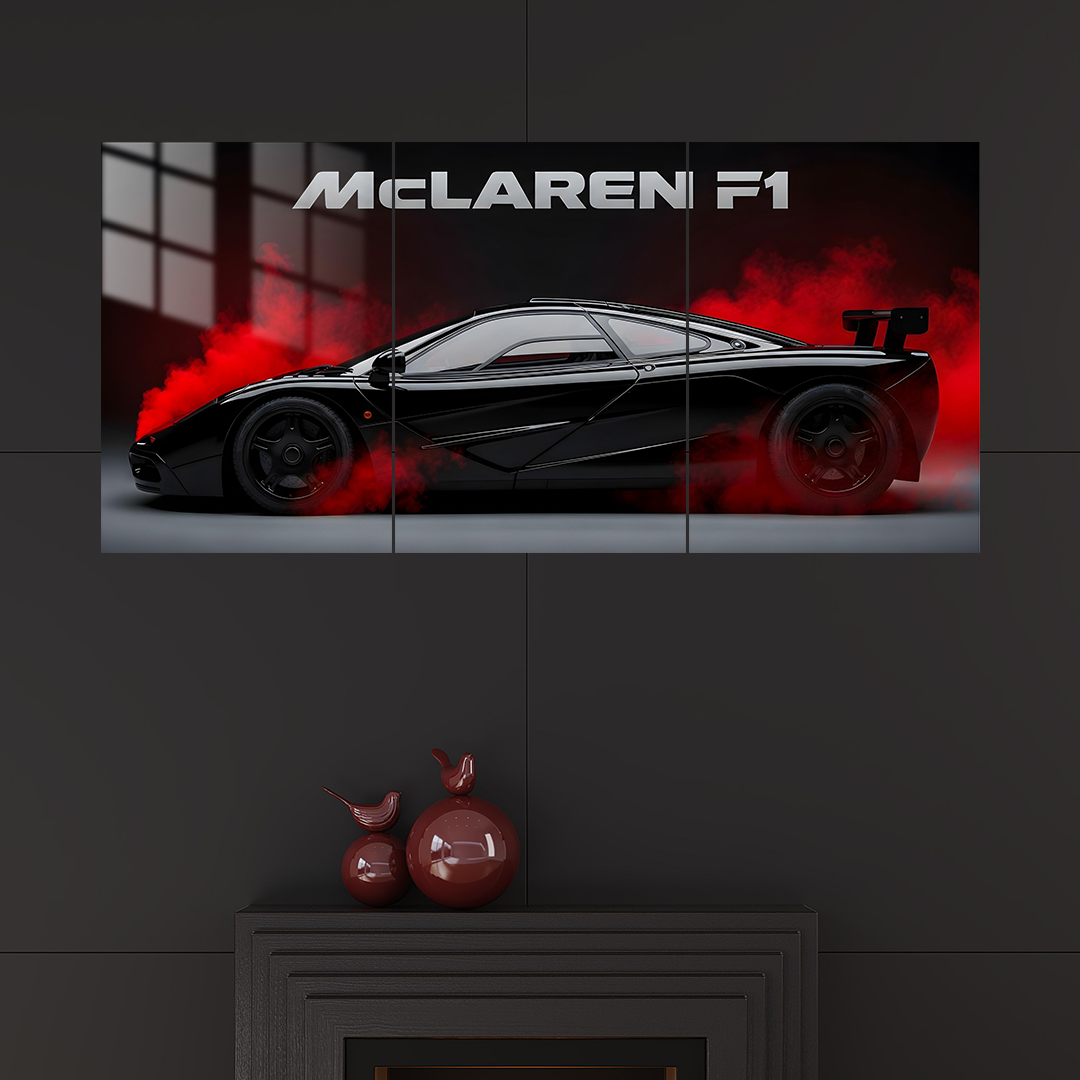 McLaren F1 3 Parçalı 01 Metal Poster
