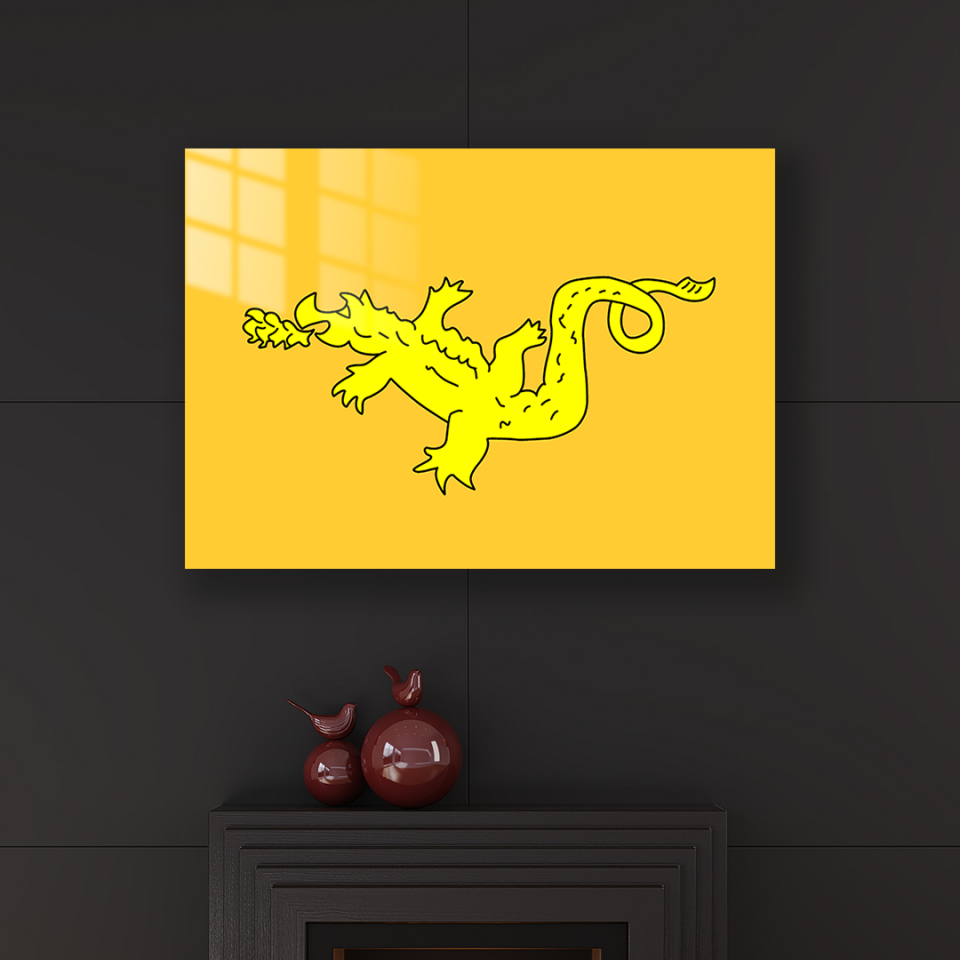Büyük Hun İmparatorluğu Bayrağı Metal Poster