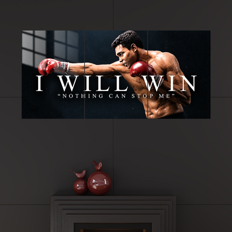Muhammed Ali 3 Parçalı 01 Metal Poster