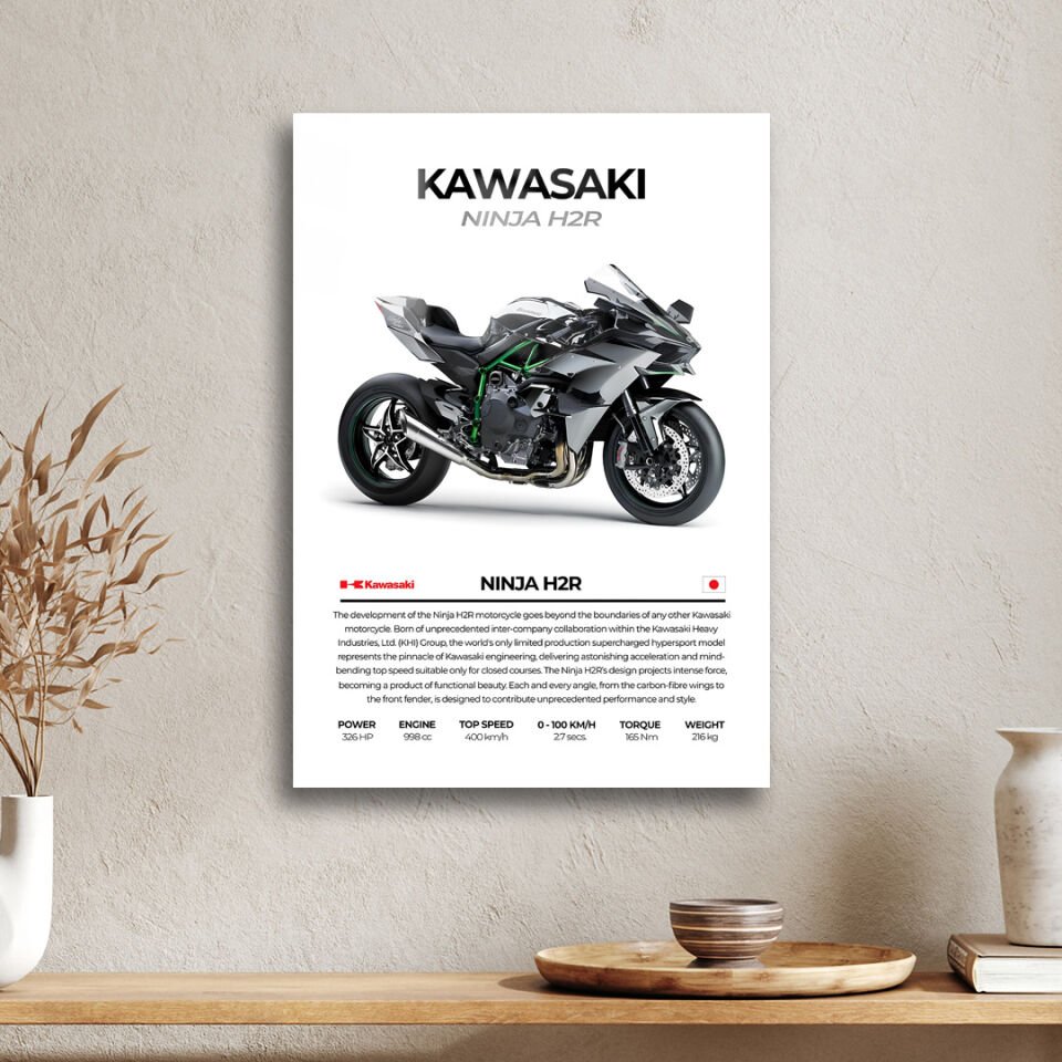 Kawasaki Ninja H2R 01 Metal Poster