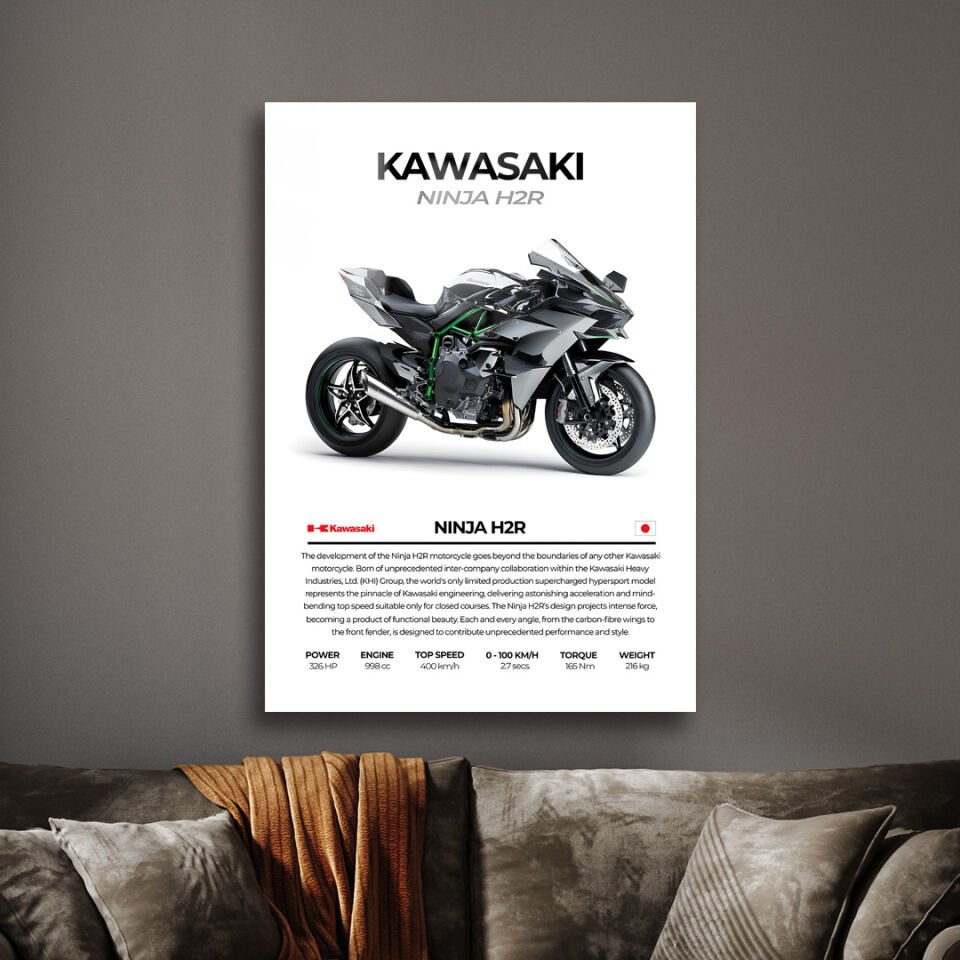 Kawasaki Ninja H2R 01 Metal Poster