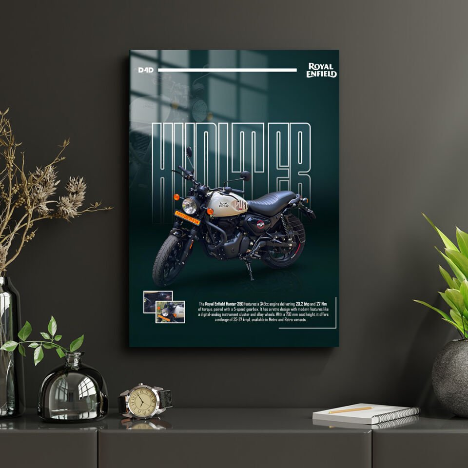 Royal Enfield Hunter 350 01 Metal Poster