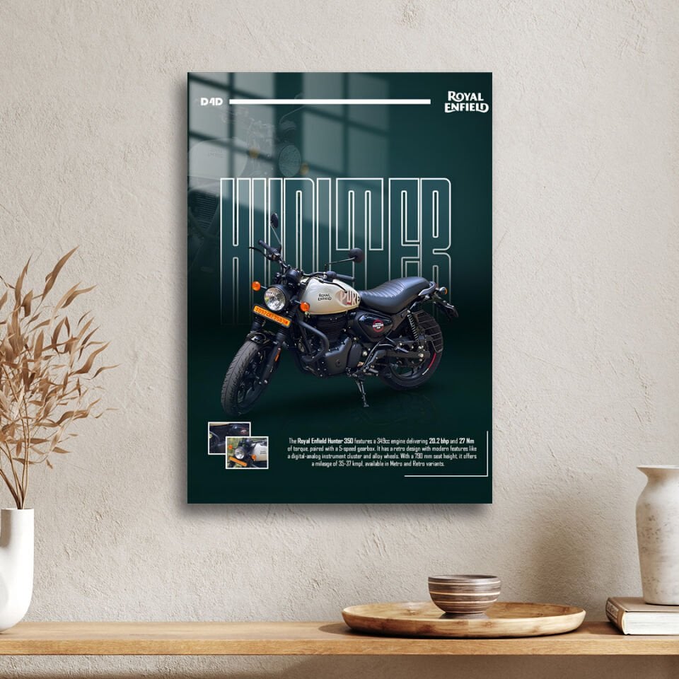 Royal Enfield Hunter 350 01 Metal Poster