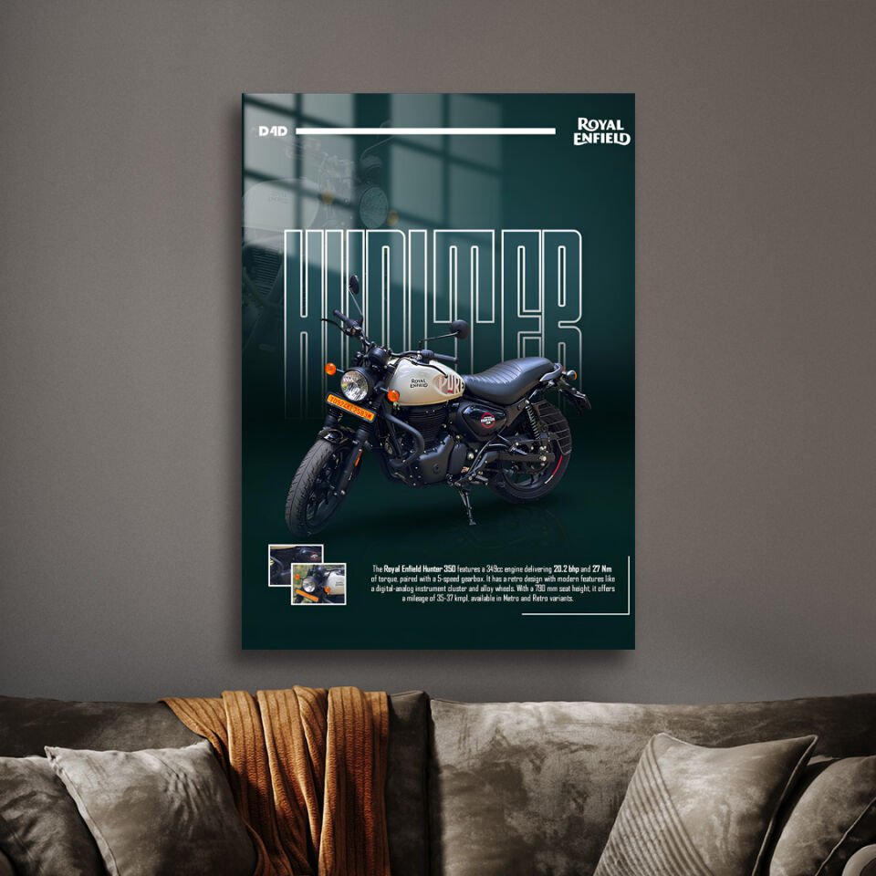 Royal Enfield Hunter 350 01 Metal Poster
