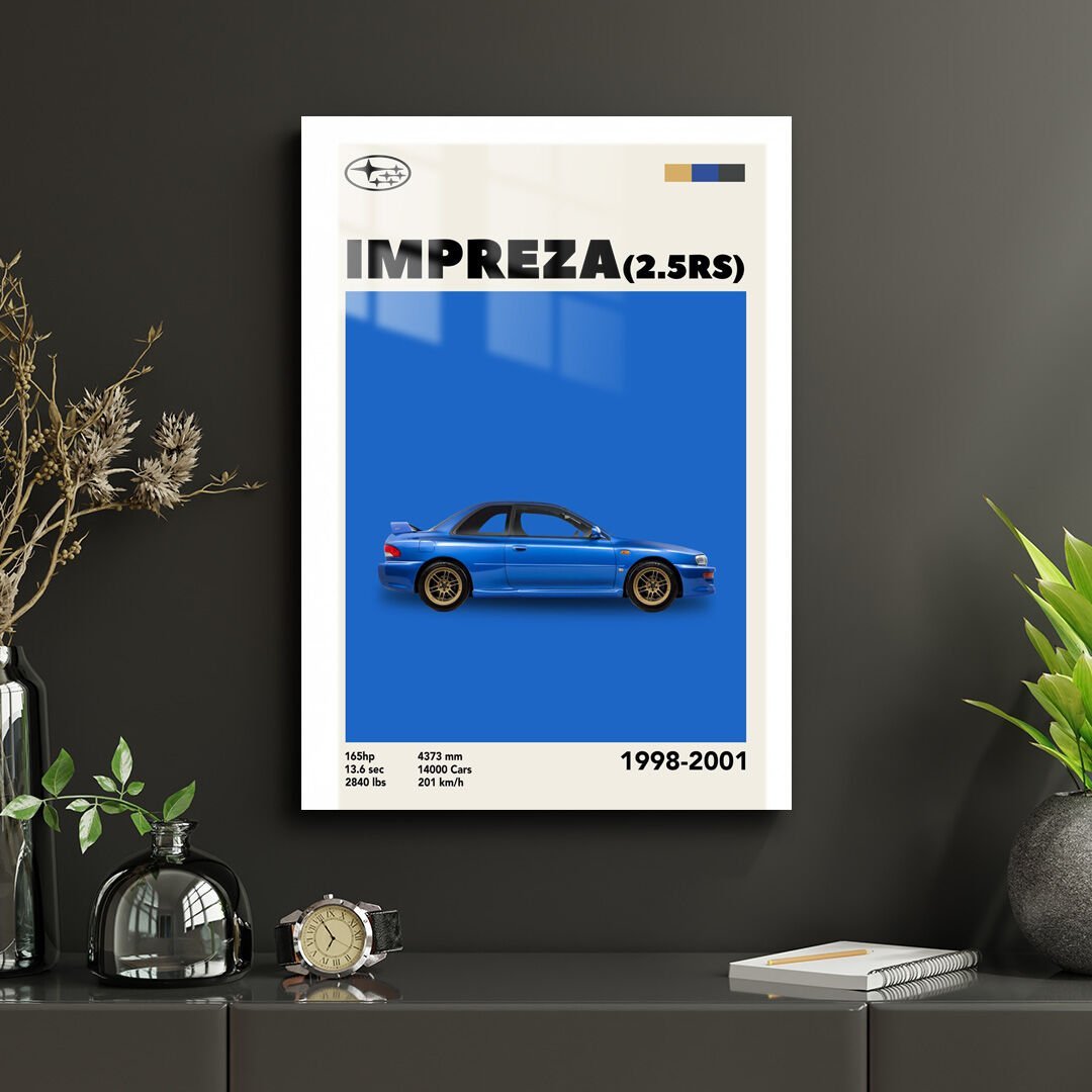 Subaru Impreza 2.5 WRX STI 02 Metal Poster