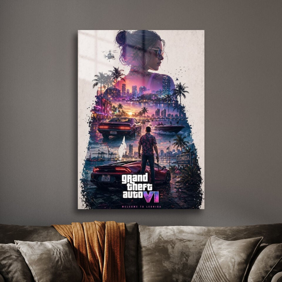 Grand Theft Auto VI 10 Metal Poster